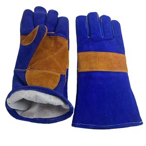 SHUOYA Low Price Long Short Cowhide Leather Tig Welding Gloves with Anti-Heat Anti-Cut Fireproof Anti-Slip Features Customizable