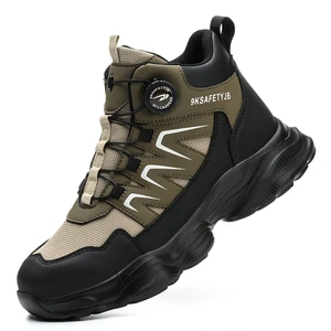 2025 Newest High Top Anti Piercing Safety Shoes Wear-resistant Anti-smashing Work Shoes Labor Protection Shoes for Men