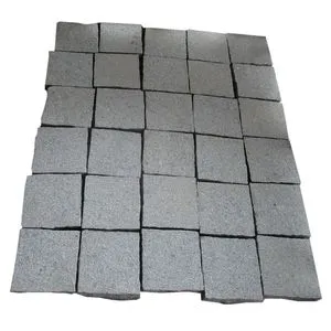 Cheap Natural Dark Grey G654 Granite Paver Cobble Driveway Paving Stone