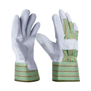 Premium Quality Zhejiang Heavy Duty Anti-Slip Work Gloves Industrial Cowhide Leather Rubber Safety Hand Protection for Welding
