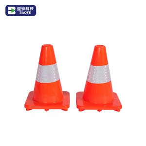 Baoye Orange Red PVC Outdoor Parking Roadway Safety Traffic Pole Barriers High-Intensity Prismatic Reflective for Pedestrian
