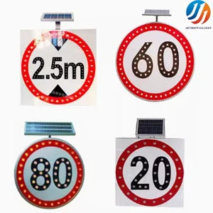 Solar Led Illuminated Sign Solar Powered Road Safety Sign Flashing Led Traffic Signs Customize Accepted