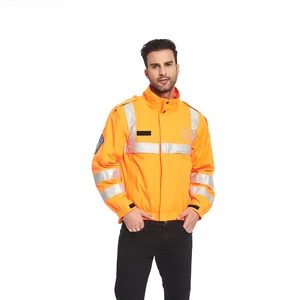 Men Women Hi Vis Reflective Safety Jacket | Waterproof Windproof Ambulance Rescue Work Coat Custom Logo