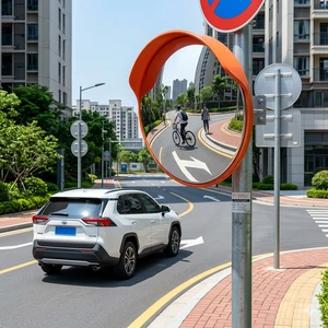 Waterproof Outdoor Convex Mirror Unbreakable Traffic Safety Mirror External Wide Angle Blind Corner Mirror for Highway Street