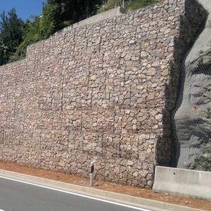 PVC Coated Gabion Box Wall Gabion Fence Retaining Wall 3x1x0.8m Bangladesh Delta Silt Control Stone Fill Structure