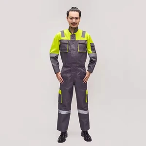Custom Safety High Visibility Work Wear Clothes for Men Workwear Coveralls Reflective Strips Overall