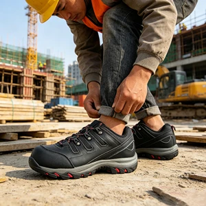 SOLID STONE Industrial Grade Anti-static Protective Safety Shoes Durable Anti-Slip Hard-Wearing Factory Use Logistics