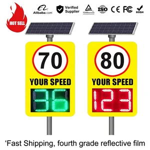 Solar Traffic Warning Sign Wireless Control Authentic Public Safety Fast Delivery Industrial Park for Best Seller