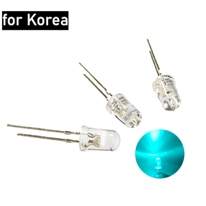 Super Bright 5mm Bluish Green LED Diode 500-505nm 23 Degree 16000mcd Traffic Signal LED Lamp With Short Pins