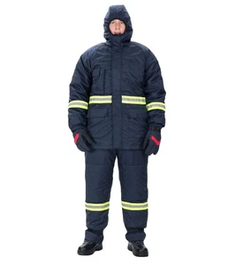 Insulated Breathable Nylon High Visibility Unisex Work Suit Windproof Waterproof Cold Storage Protective Clothing Reflective