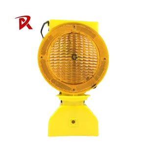LED Traffic Warning Solar Light with Hook Multi-color Portable Engineer Grade Flashing Beacon for Road Safety