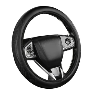 Cross-border Special Embossed Leather Simplicity Style Double No Inner Ring Elastic Belt Four Seasons GM Steering Wheel Cover