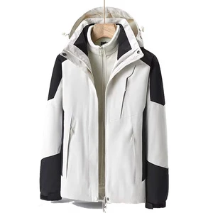 Wholesale Winter Outdoor 3 In 1 Jacket Windbreaker Waterproof Mountaineering Suit Ski Overall For Men