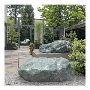 Outdoor Decoration Landscaping Rock Stone Green Marble Rocks