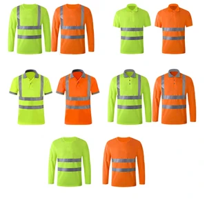 YIDAO Customizable ANSI CLASS 2 HI VIS Waterproof Breathable Reflective Safety Vest T-shirt Polo Shirt 100% Polyester