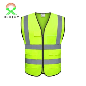 Custom Hi Vis Security Clothing Safety Vest Jacket Reflective Yellow Orange Fluorescent Men Women With Logo Factory Direct