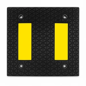 Durable Recycled Rubber Speed Bump 40x50x3 cm Red Color Spain