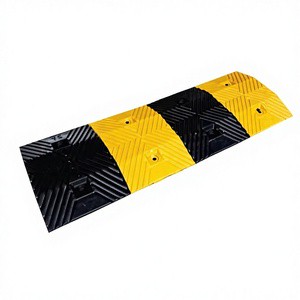 Weighted Rubber Plastic & Cast Steel Speed Bump with Sand Fillable Design for Enhanced Stability and Road Use