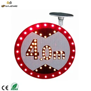 Customizable High-Strength Aluminum Circular Solar Traffic Sign IP66 Protection High-Intensity Prismatic Reflective Warning
