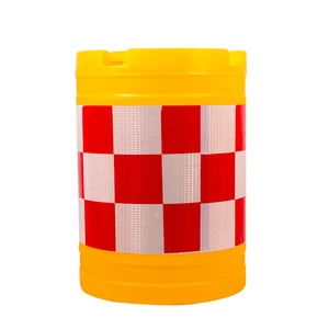 HDPE & PE Anti-Collision Road Safety Plastic Barrels Traffic Delineator 40x70 Model for Roadside Safety