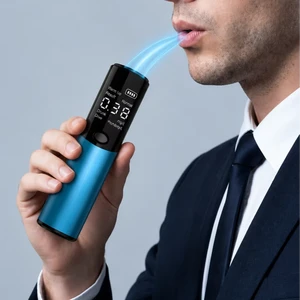 Portable Non-contact Breath Alcohol Tester Semiconductor Sensor LED Display Built-in Li-ion Battery 0-400mg/100mL Range