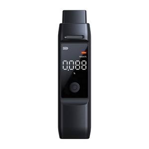 GaoX Miniature High-Precision Alcohol Tester Portable Breathalyzer ROHS Certified Semi-Conductor Sensor AA Battery BLACK Model