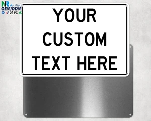 Wholesale Reflective Plastic PVC White Black Street Parking Road Signs Safety Traffic Sign Warning Sign Custom Design