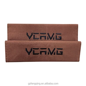 Customized Automotive Safety Belt Accessories Leather Seat Belt Shoulder Cover with Logo for Cars