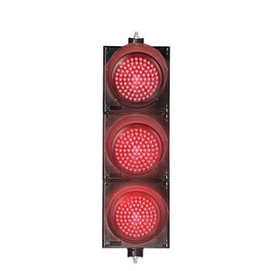 300mm 3 Sections Red Flashing Led Traffic signal Blinking Light Traffic Light Set 12-24vdc