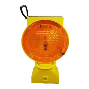 Portable Solar LED Traffic Light Construction Warning Lamp Driveway Road Airport Barricades PE Plastic Metal Clamp Traffic Cones
