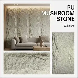 Easy Installation Modern Block PU Exterior Wall Cladding Natural Stone Texture Waterproof Fireproof For Commerce/Workshop Use
