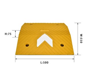 Factory Wholesale Portable Yellow Speed Hump Rubber Speed Reducer Road Speed Bump