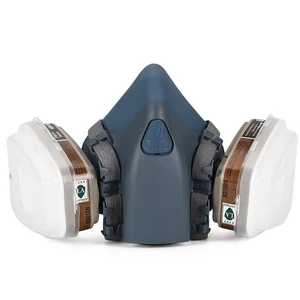 720P Silicone Gas Mask 5N11 Filters 6001 Organic Vapor Cartridge Excellent Respiratory Protection Whole Set Respirators Masks