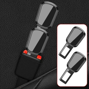 Custom Logo Car Seat Belt Clip Extender Safety Seatbelt Lock Buckle Plug Thick Insert Socket Extender Safety Buckle Accessories