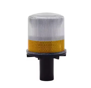 Flashing Plastic Solar Rechargeable Traffic Warning Led Traffic Cone Light