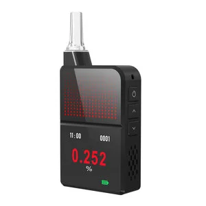 Factory Wholesale Portable Semiconductor Breathalyzer With LCD Display, Portable Alcohol Tester With Data Recording.