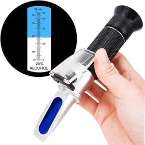 0-80% High Accuracy Alcohol Refractometer Handheld Alcohol Tester Water Quality Analyzer Metre for Wine Brandy Beer