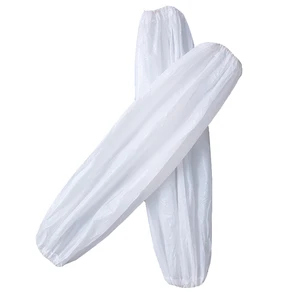 Best Sale Disposable Waterproof Dustproof Elastic Cuffs Isolation Protective Lightweight CPE/PE/LDPE Sleeve Covers for Cleanroom