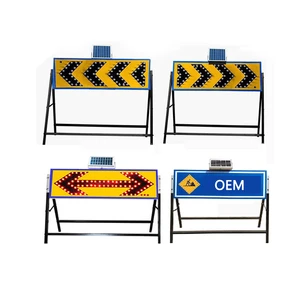 High Visibility Solar Orientation Traffic Warning LED Sign Solar LED Turn Traffic Sign