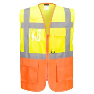 Customized Logo Reflective Waterproof High Visibility Safety Vest Breathable Polyester Night Cycling Work Clothes for Hospital