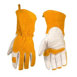 Heavy Duty Cowhide Split Leather TIG MIG Welding Gloves Industrial Heat Resistant Safety Work Gloves Professional Welders