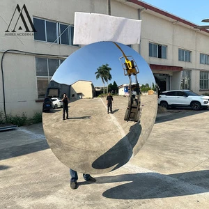 Custom Modern Interiors Decorative Walls Home Or Office Decor Large 220cm Polished Stainless Steel Convex Mirror