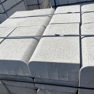 Cement Curbstone Kerbstone for Both Sides Highways; Stone-look Sesame-gray Concrete Kerbstonesmanufactured in Guangdong