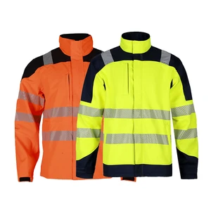Wholesale FR Hi Vis Reflective Fire Resistant Reflective Safety Protective Industrial Jacket