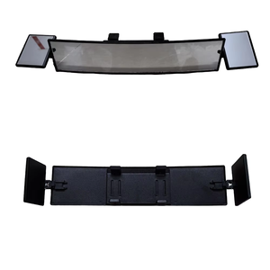 Triple-Fold Curved ABS Rearview Mirror with Large Field View Wide-Angle Car Interior Reversing Mirror for Automobiles