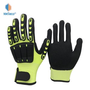 NMSHIELD ANSI Anti-Cut Glove Level 5 TPR Impact Gloves Factory HPPE Construction Gloves