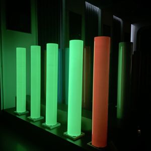 Glow In Dark Light Green Photoluminescent Vinyl Sheeting Reflective Safety Sign Tape 1.24x45.7m Roll 20-Year Interior Warranty