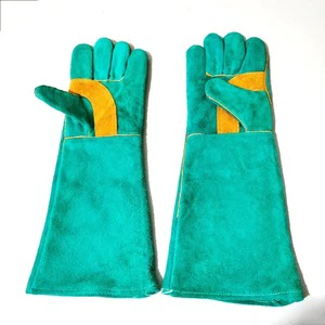 Customized Fireproof Flower Anti-radiation and Anti-scalding Two-layer Cowhide Sewing Electric Welder Welder Gloves