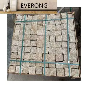 G682 Rusty Yellow Granite Curb Stone Paver Stone Natural Stone Split Face