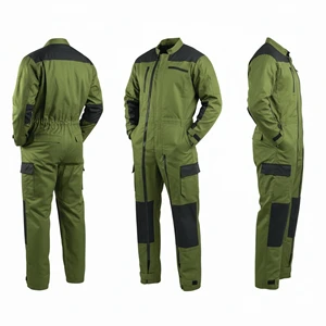 Waterproof Breathable Flame Retardant Cotton Mechanic Wear Work Agriculture Multi-Pocket High Resistance Double-Zipper Closure